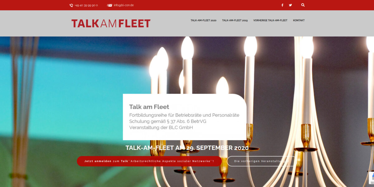 Talk am Fleet – Die BLC Veranstaltungsreihe für Betriebsräte zur Fortbildung und Vernetzung.